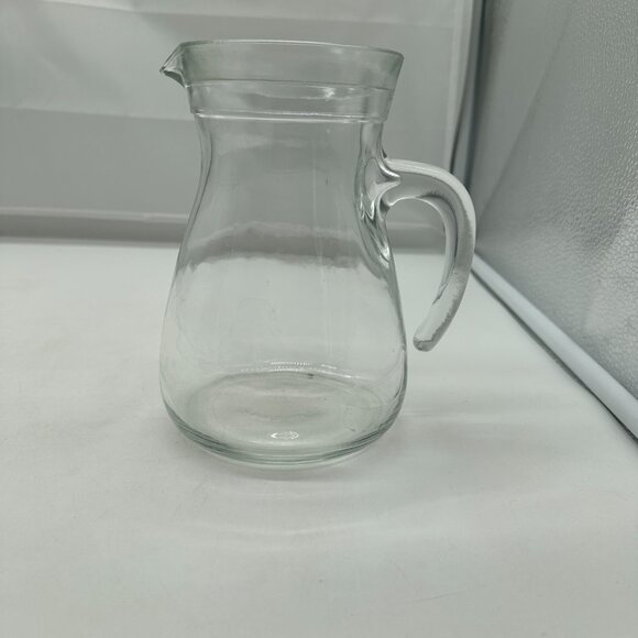 Vintage Cerve Clear Glass Creamer Pitcher Italy 7" - Picture 1 of 3